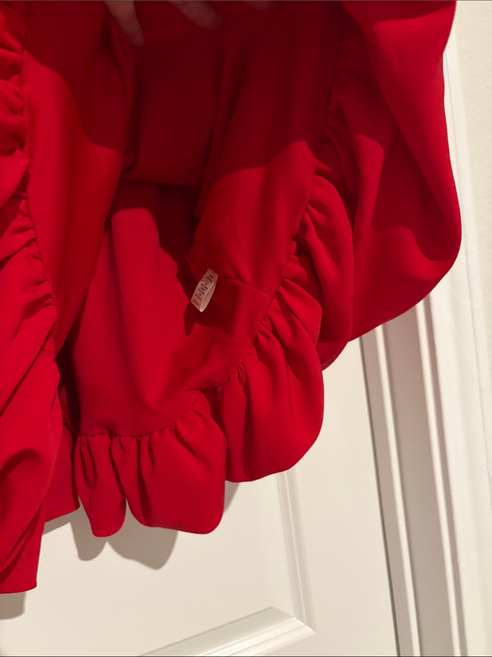 Thirty/Thirty Red Spaghetti Strap bubble Mini Dress - Picture 4 of 4